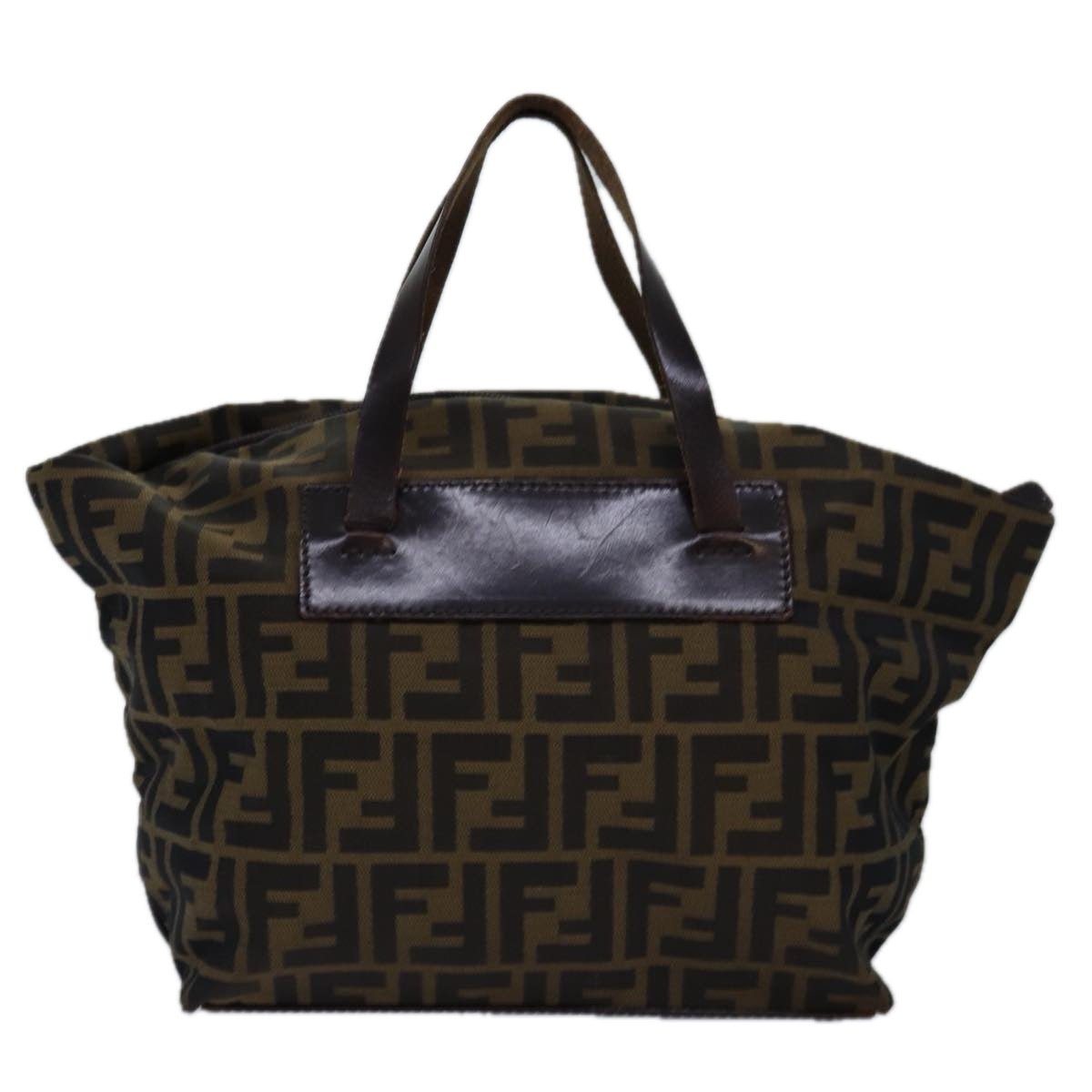 Luxury Fendi Zucca Canvas Hand Bag Black Brownep4489