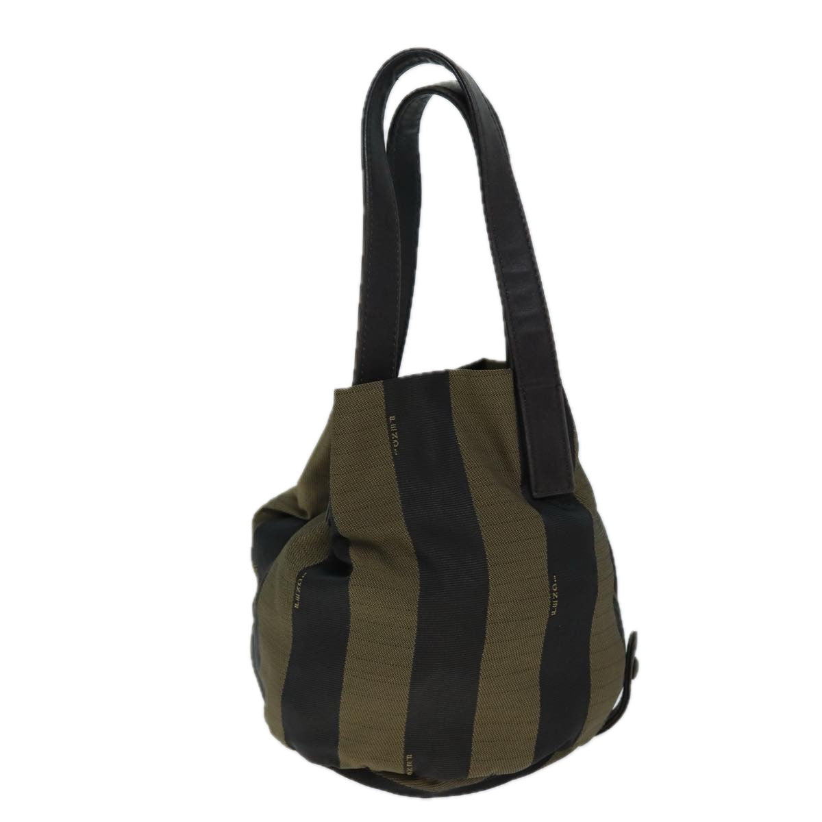 Luxury Fendi Pecan Canvas Hand Bag Brown Blackep4631