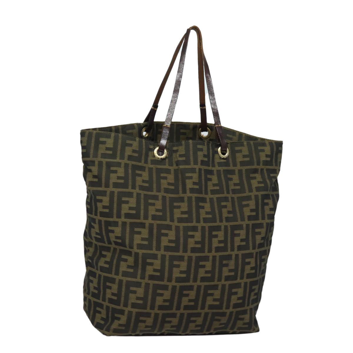 Luxury Fendi Zucca Canvas Tote Bag Brown Blackep4646