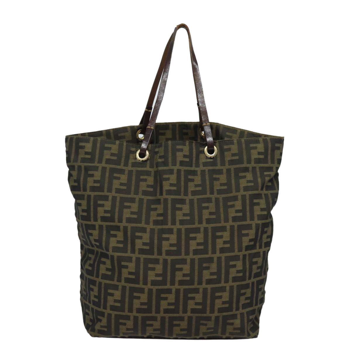 Luxury Fendi Zucca Canvas Tote Bag Brown Blackep4646