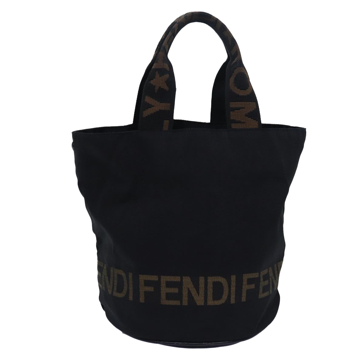 Luxury Fendi Hand Bag Nylon Black Brownep4652