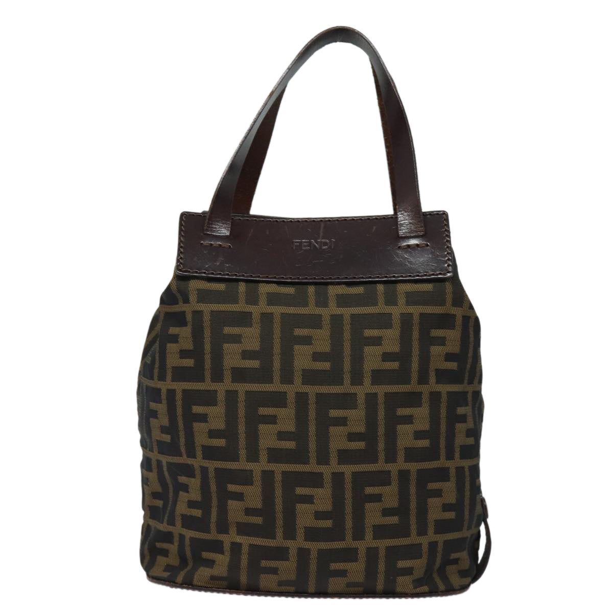 Luxury Fendi Zucca Canvas Hand Bag Brown Blackep4659
