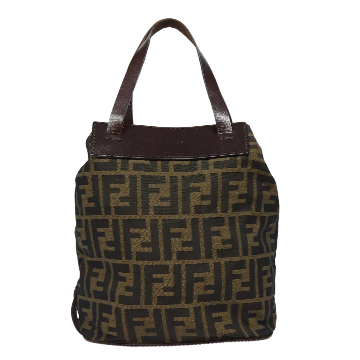 Luxury Fendi Zucca Canvas Hand Bag Brown Blackep4659