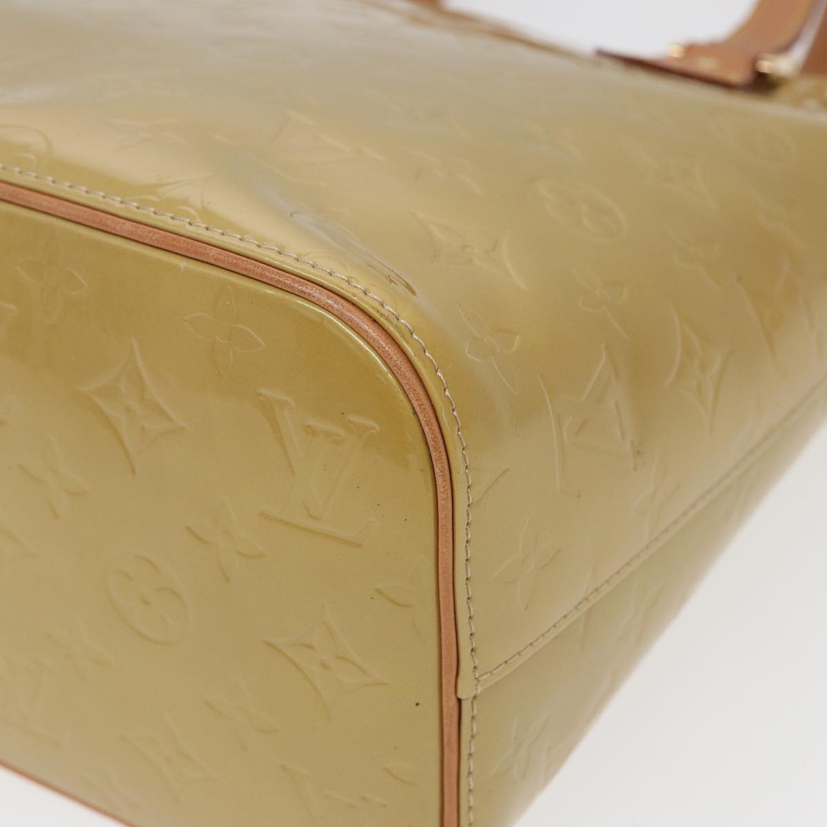 LOUIS VUITTON Monogram Vernis Houston Hand Bag Beige M91004 LV ep4812