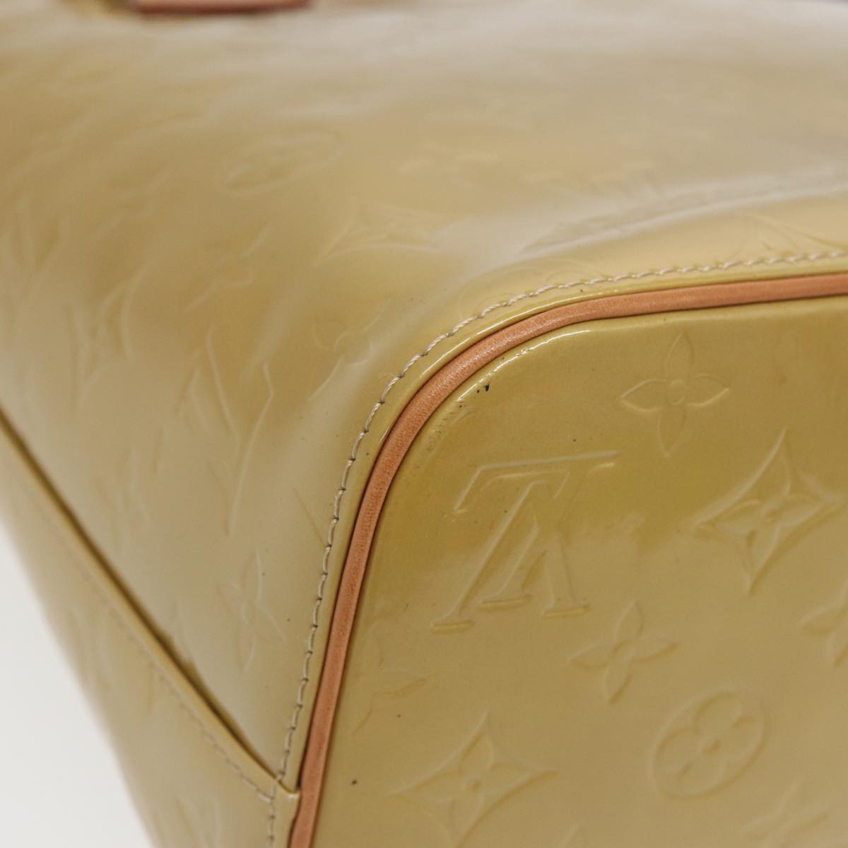 LOUIS VUITTON Monogram Vernis Houston Hand Bag Beige M91004 LV ep4812