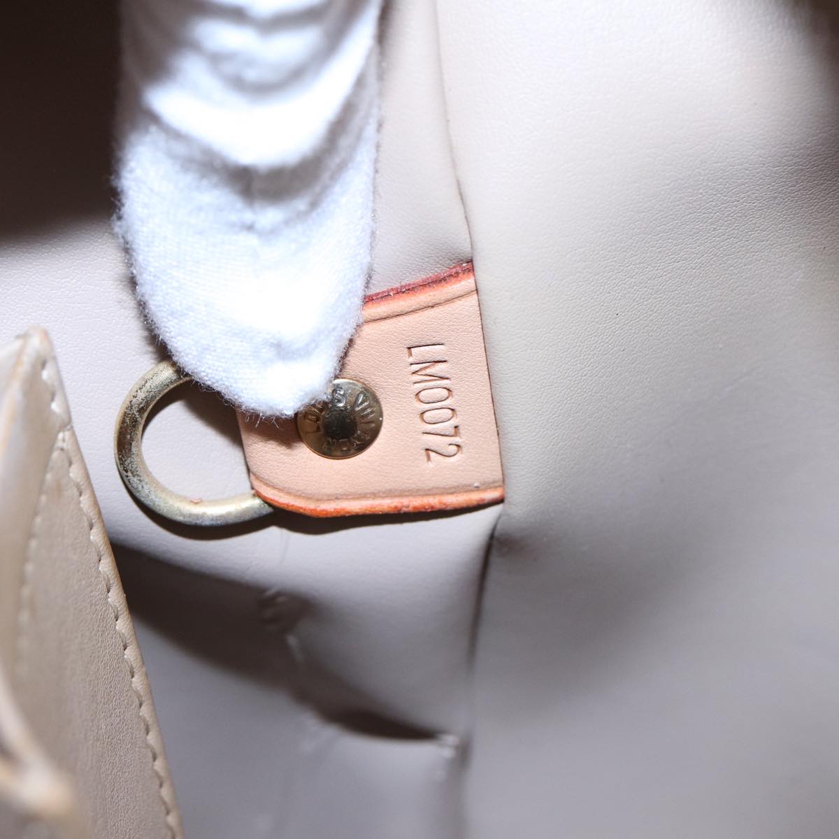 LOUIS VUITTON Monogram Vernis Houston Hand Bag Beige M91004 LV ep4812