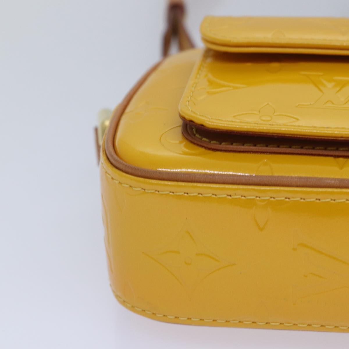 LOUIS VUITTON Monogram Vernis Christy MM Shoulder Bag Jaune M91108 ep4829