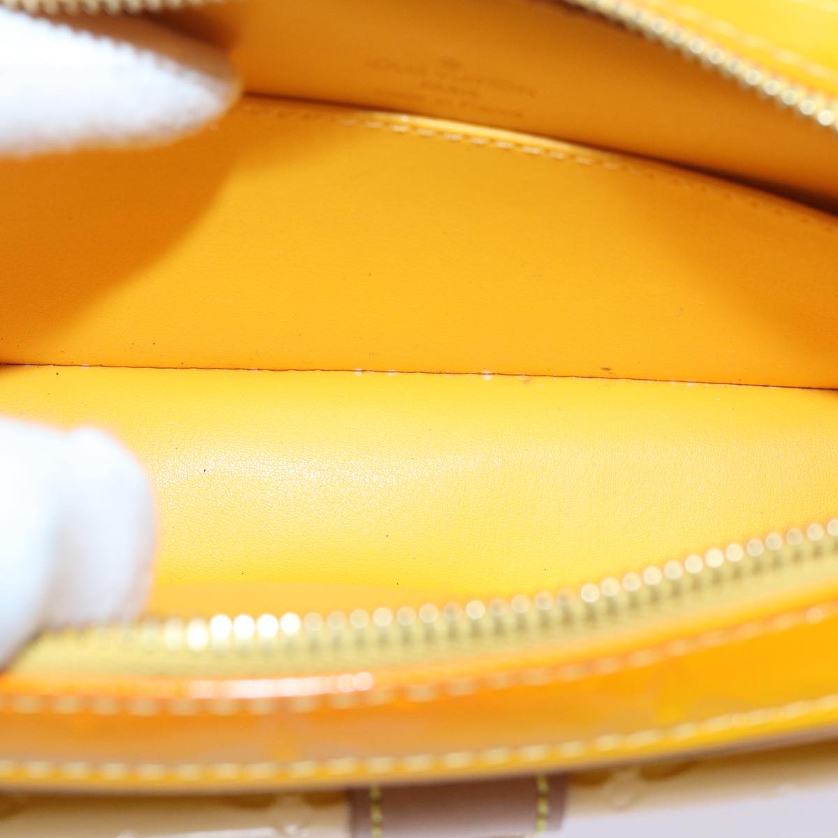 LOUIS VUITTON Monogram Vernis Christy MM Shoulder Bag Jaune M91108 ep4829