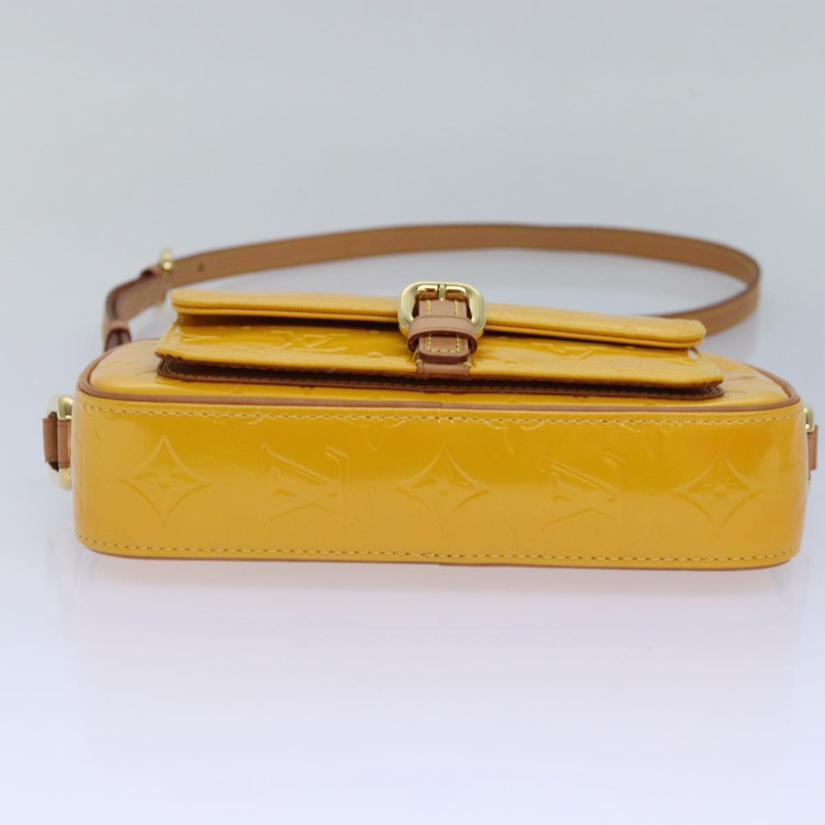 LOUIS VUITTON Monogram Vernis Christy MM Shoulder Bag Jaune M91108 ep4829