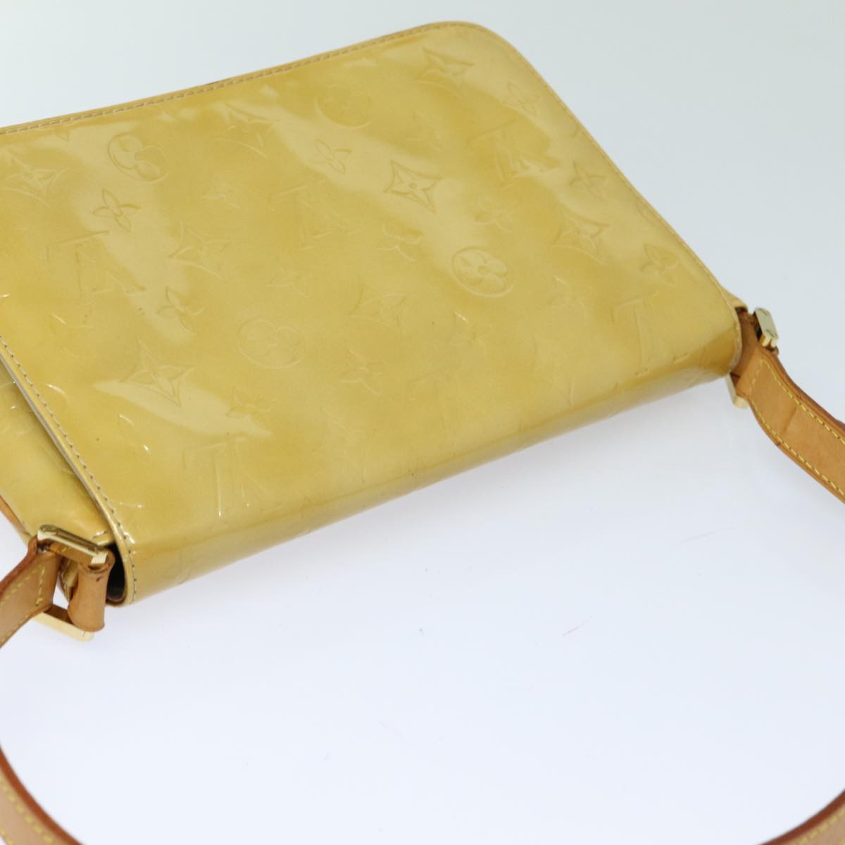 LOUIS VUITTON Monogram Vernis Thompson Street Bag Beige M91301 LV ep4843