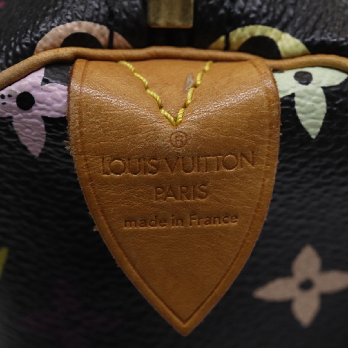 LOUIS VUITTON Monogram Multicolor Speedy 30 Hand Bag Black M92642 LV ep4868