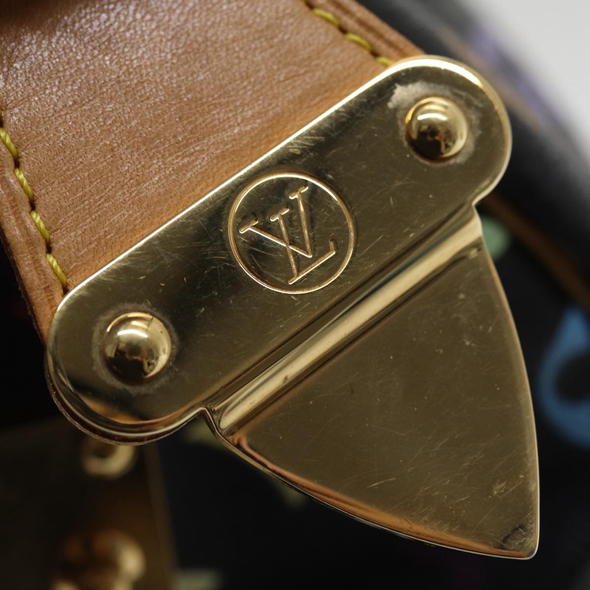 LOUIS VUITTON Monogram Multicolor Speedy 30 Hand Bag Black M92642 LV ep4868