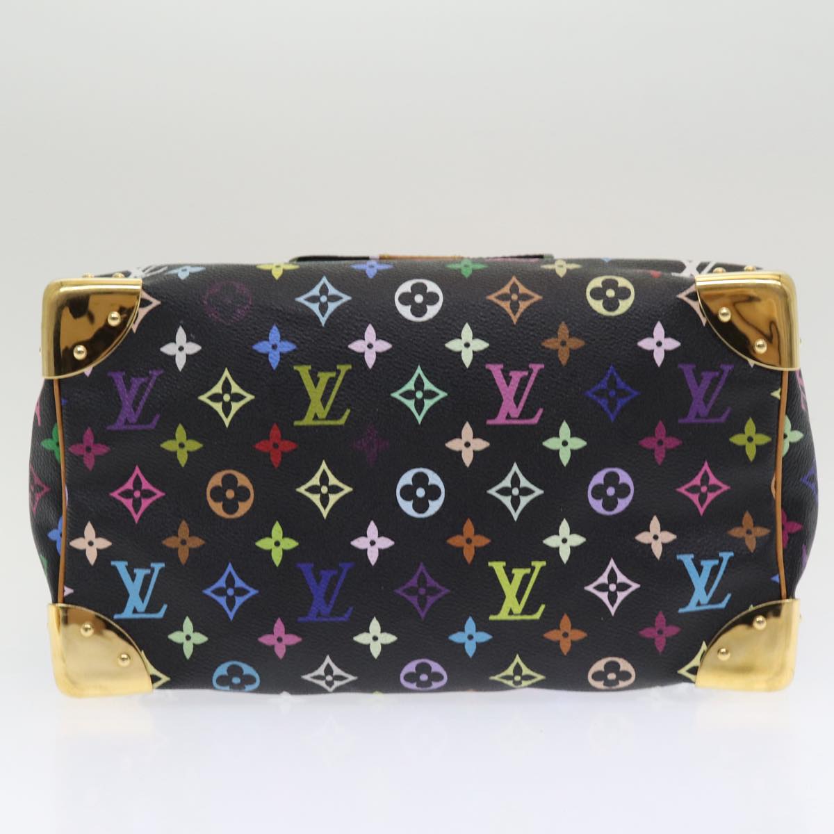 LOUIS VUITTON Monogram Multicolor Speedy 30 Hand Bag Black M92642 LV ep4868