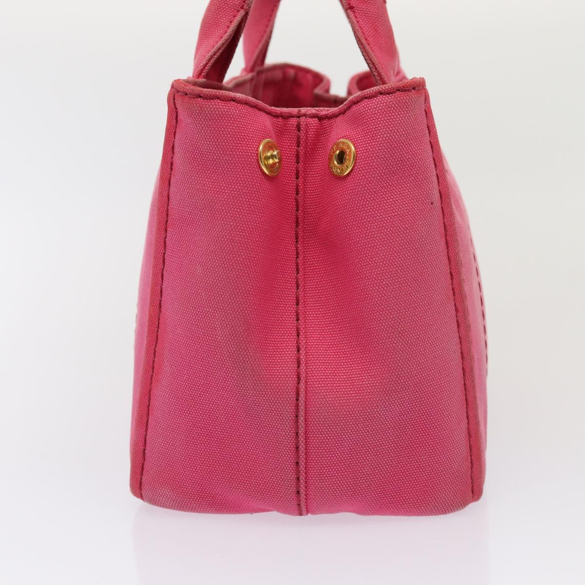 Luxury Prada Canapa PM Hand Bag Canvas 2way Pink  ep4923