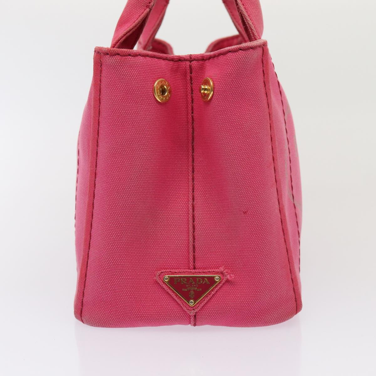 Luxury Prada Canapa PM Hand Bag Canvas 2way Pink  ep4923