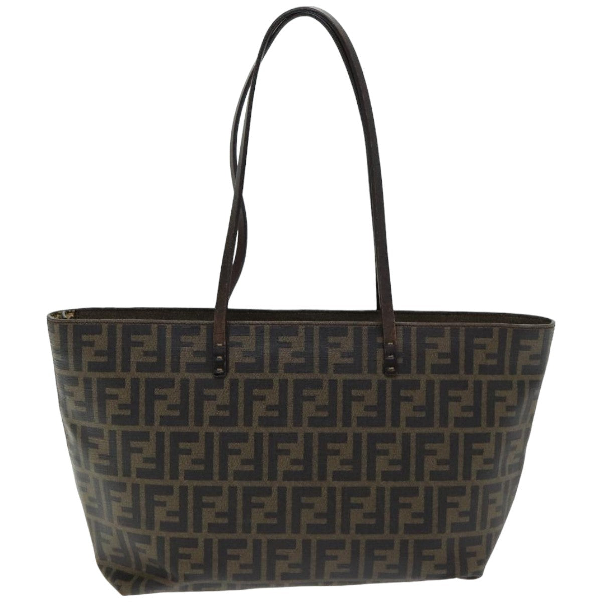 Luxury Fendi Zucca Canvas Tote Bag Brown Blackep4925