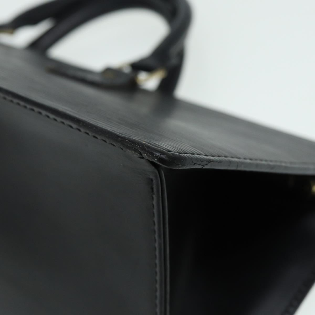 LOUIS VUITTON Epi Sac Triangle Hand Bag Black M52092 LV ep4945