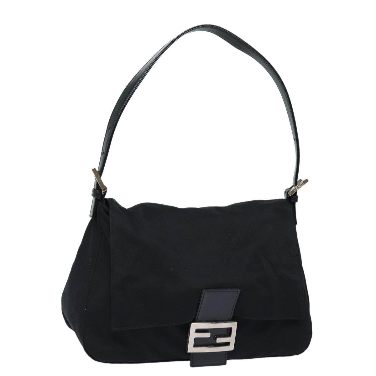 Luxury Fendi Mamma Baguette Shoulder Bag Nylon Blackep4965