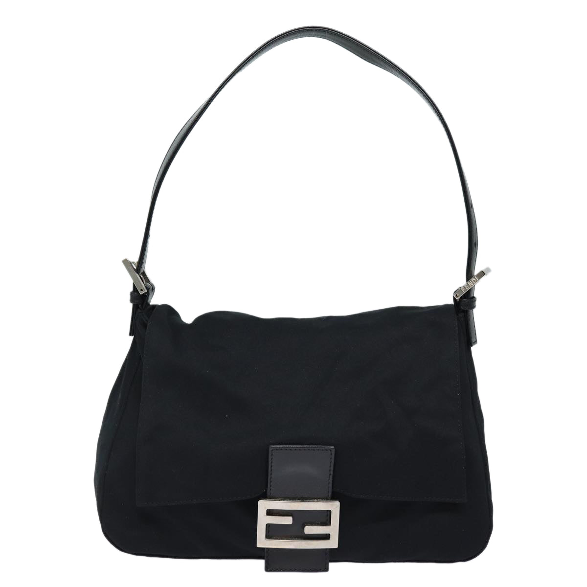 Luxury Fendi Mamma Baguette Shoulder Bag Nylon Blackep4965