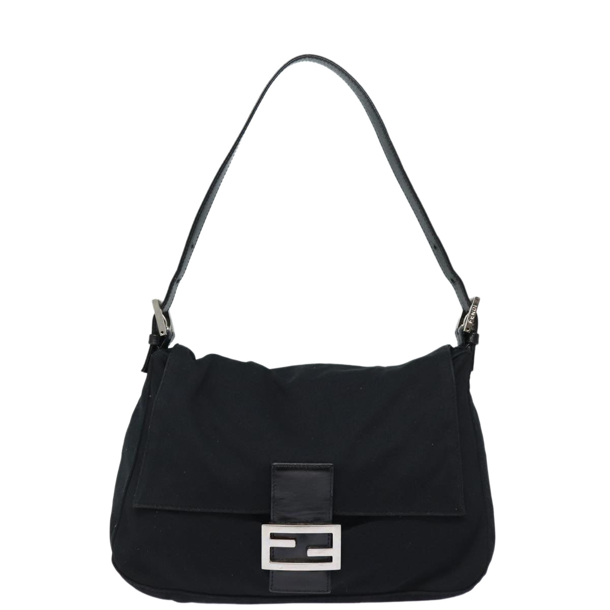 Luxury Fendi Mamma Baguette Shoulder Bag Nylon Blackep4967