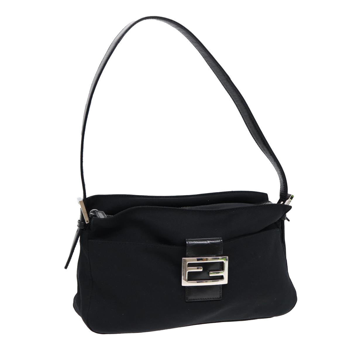 Luxury Fendi Mamma Baguette Shoulder Bag Nylon Blackep5075
