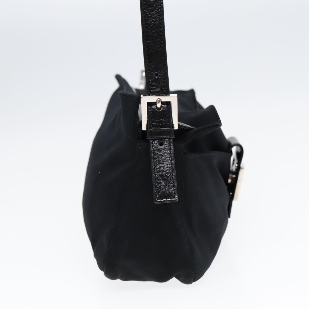 Luxury Fendi Mamma Baguette Shoulder Bag Nylon Blackep5075