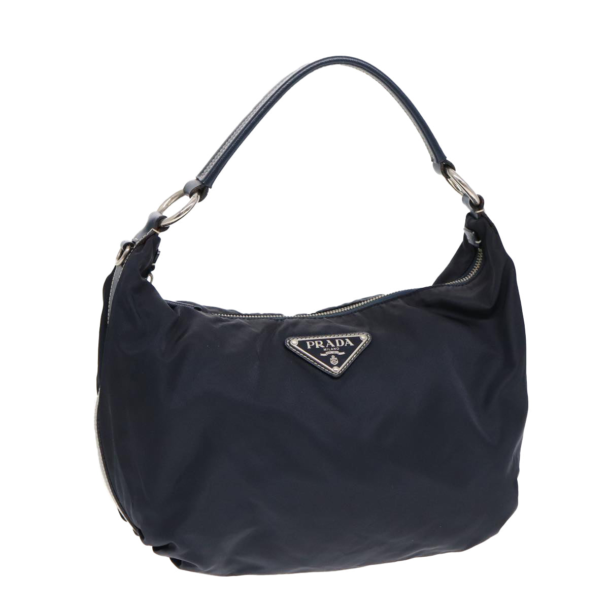 Luxury Prada Shoulder Bag Nylon Navy Silver  ep5213