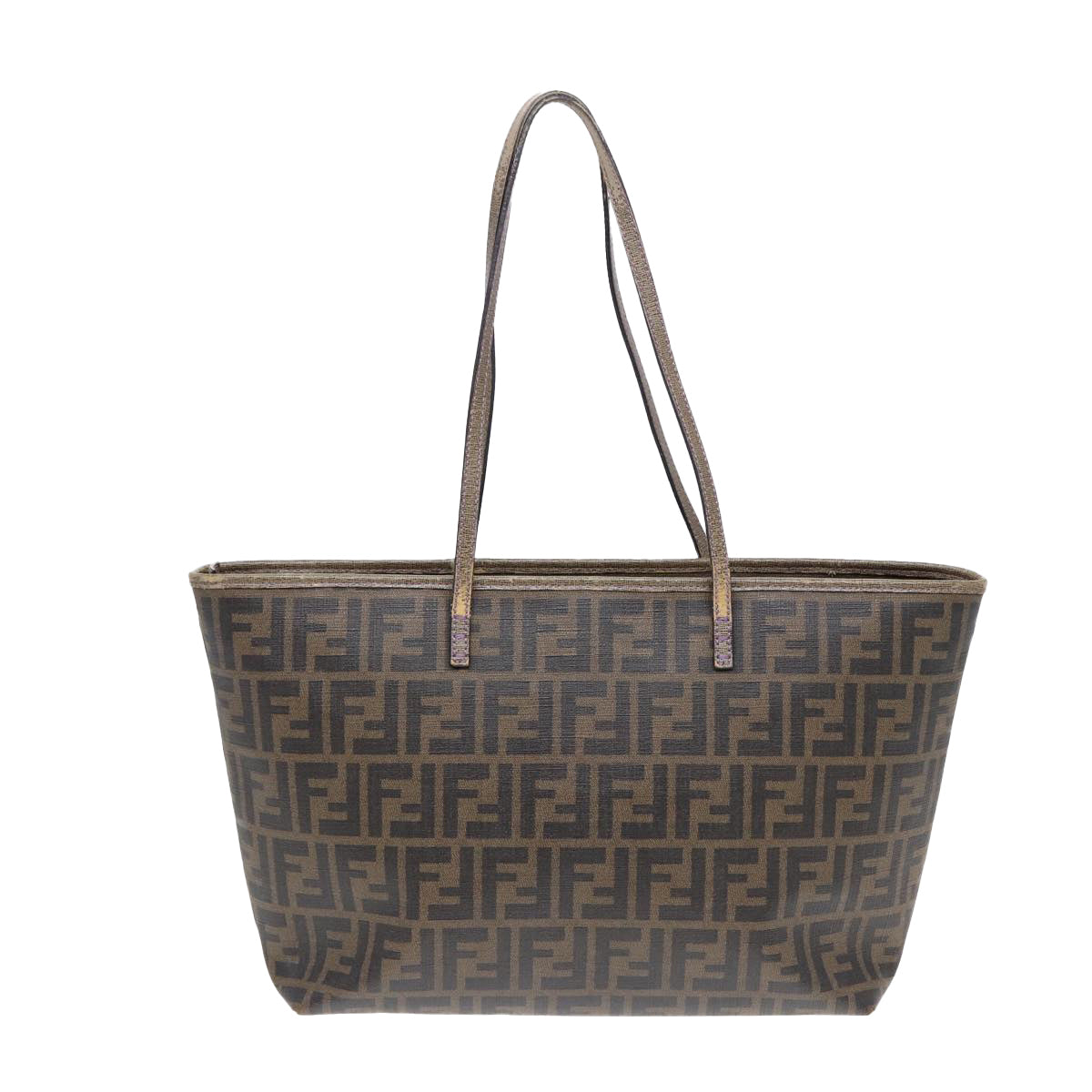 Luxury Fendi Zucca Canvas Tote Bag Brown Black goldep5268