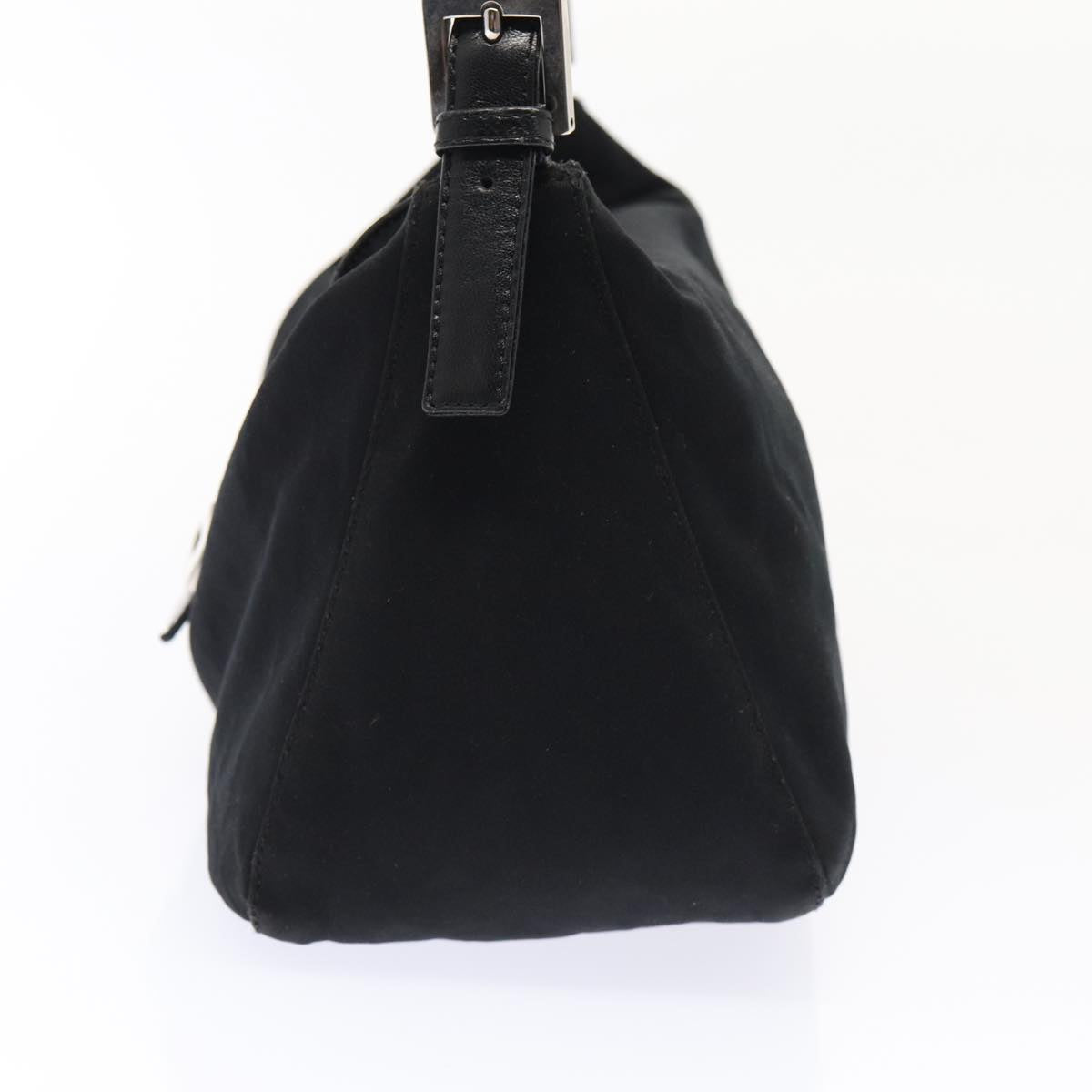 Luxury Fendi Mamma Baguette Hand Bag Nylon Black Silverep5313