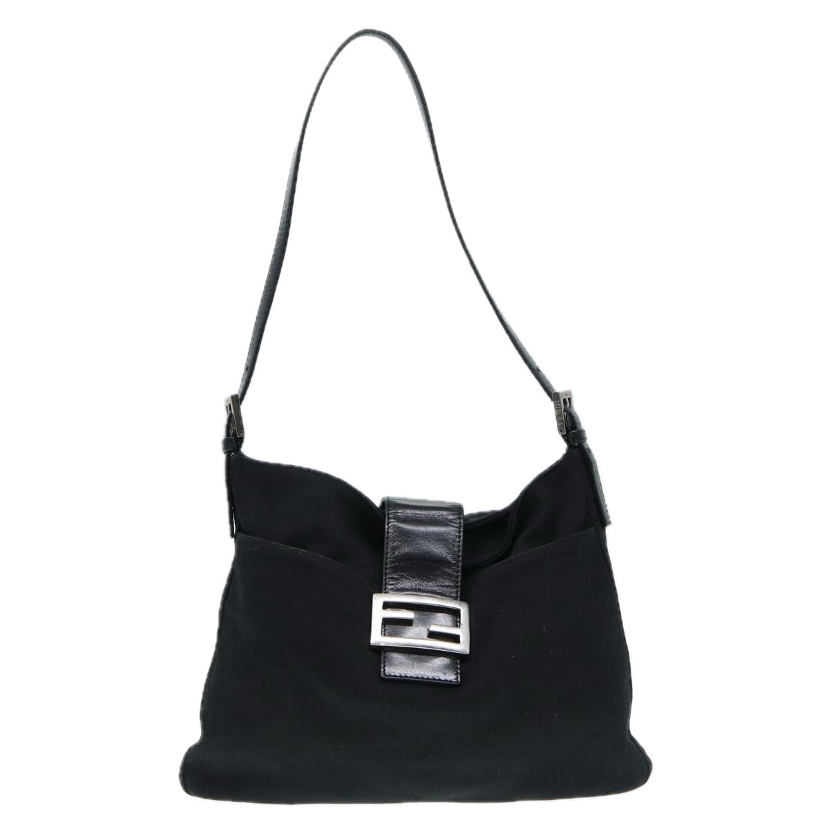Luxury Fendi Shoulder Bag Nylon Black Silverep5315