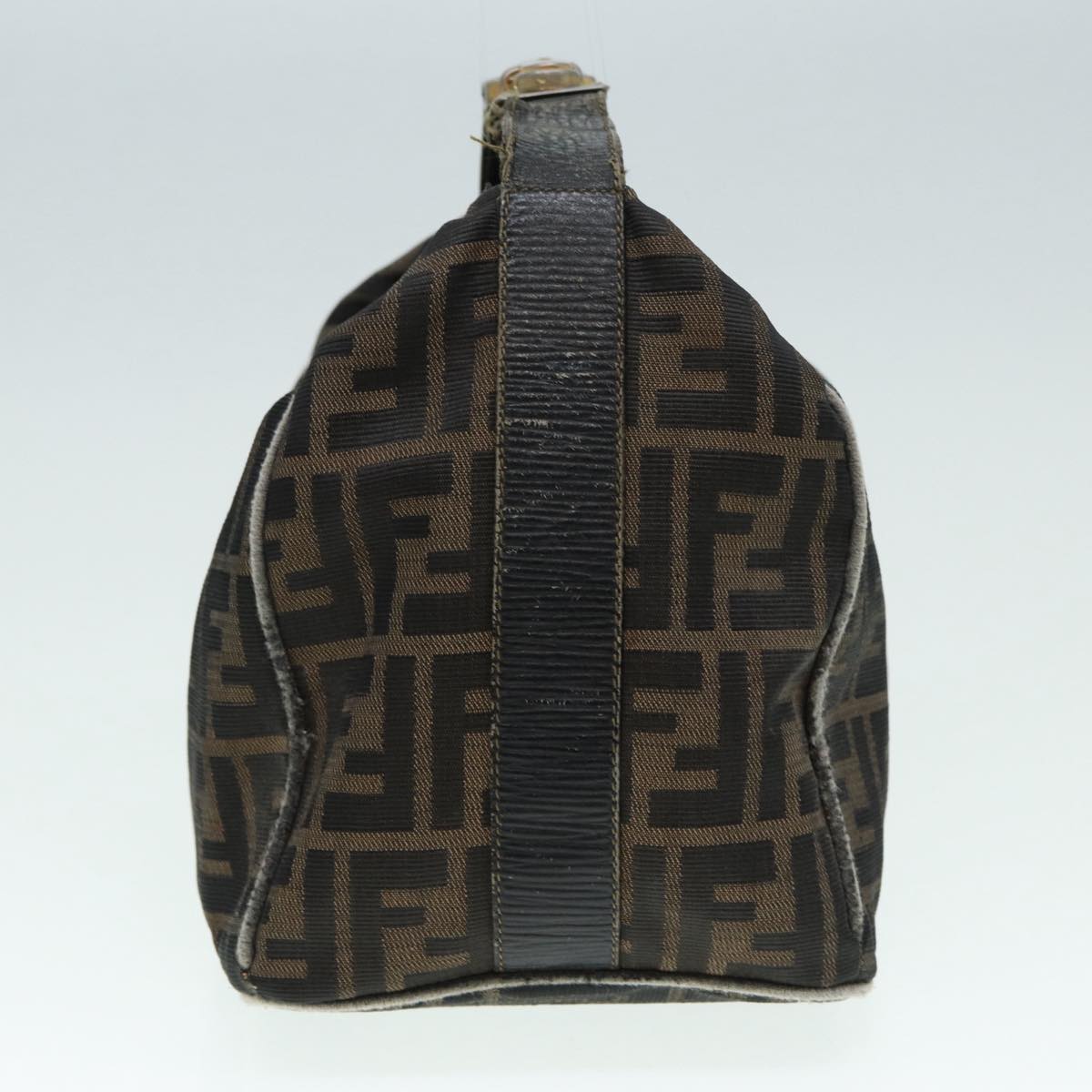 Luxury Fendi Zucca Canvas Vanity Bag Brown Black goldep5316