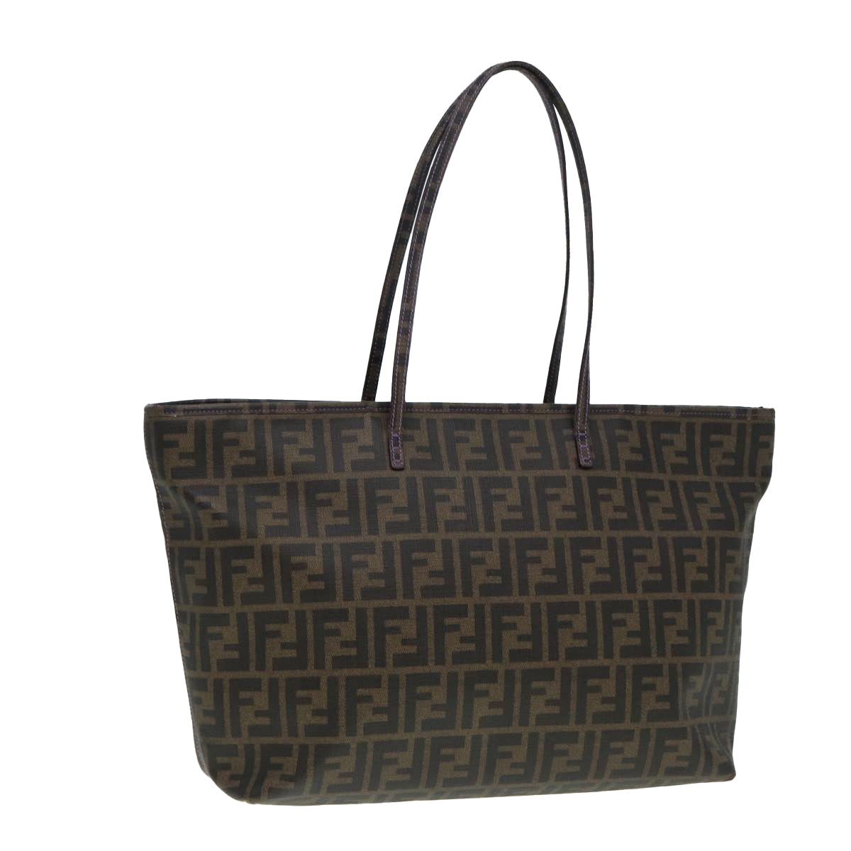 Luxury Fendi Zucca Canvas Tote Bag Brown Black goldep5351