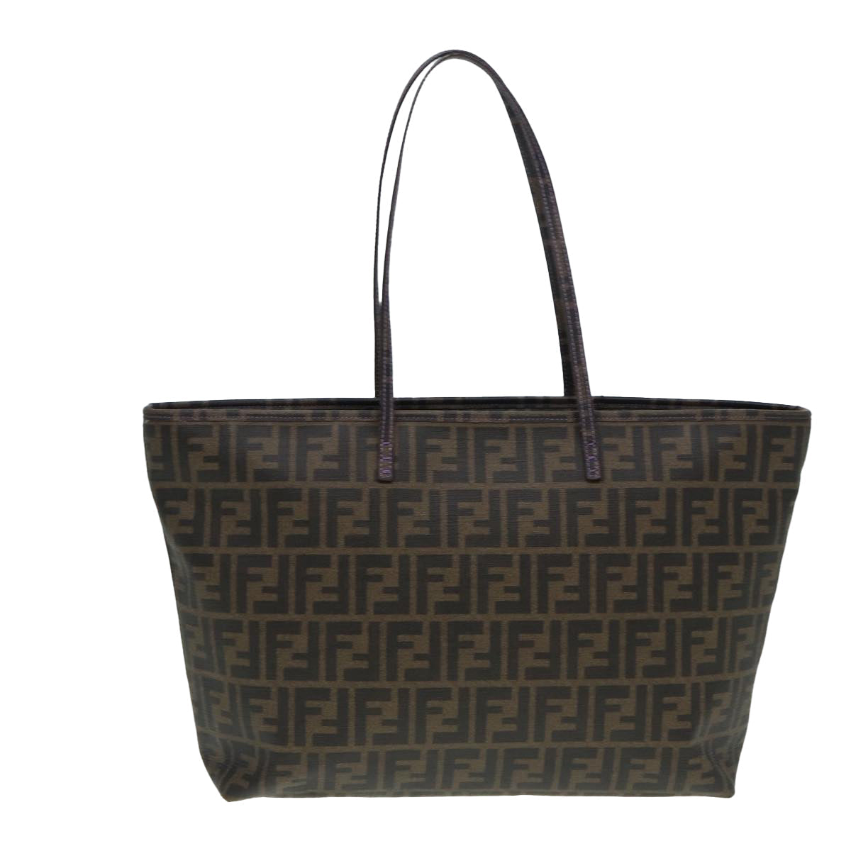 Luxury Fendi Zucca Canvas Tote Bag Brown Black goldep5351