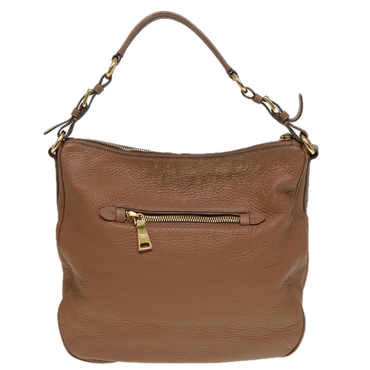 Luxury Prada Shoulder Bag Leather Gold Brown  ep5379