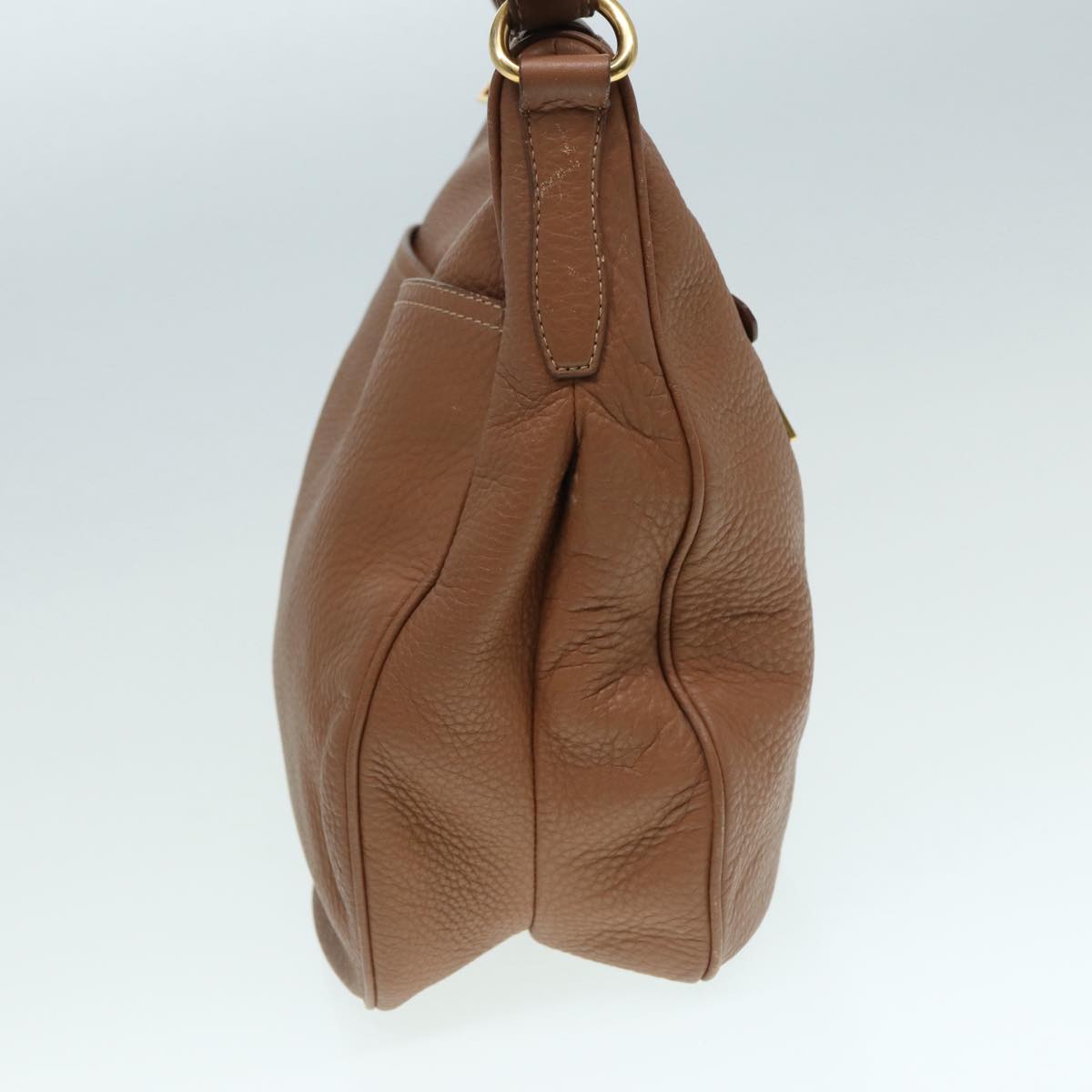 Luxury Prada Shoulder Bag Leather Gold Brown  ep5379