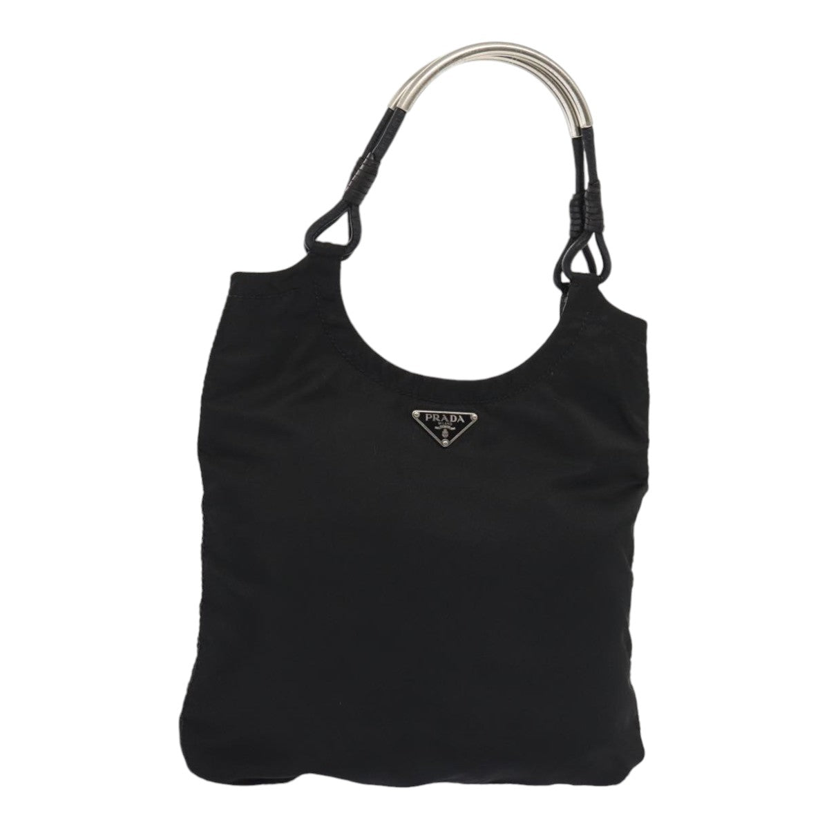 Luxury Prada Hand Bag Nylon Black Silver  ep5386