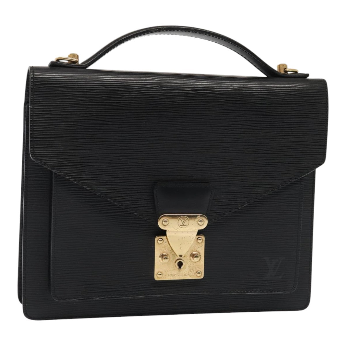 LOUIS VUITTON Epi Monceau 28 Hand Bag Black M52122 LV ep5465