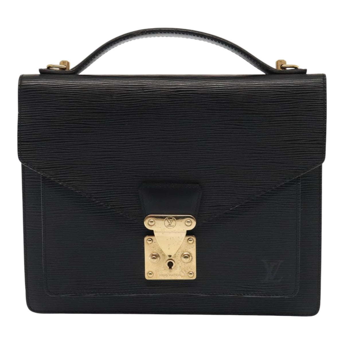 LOUIS VUITTON Epi Monceau 28 Hand Bag Black M52122 LV ep5465