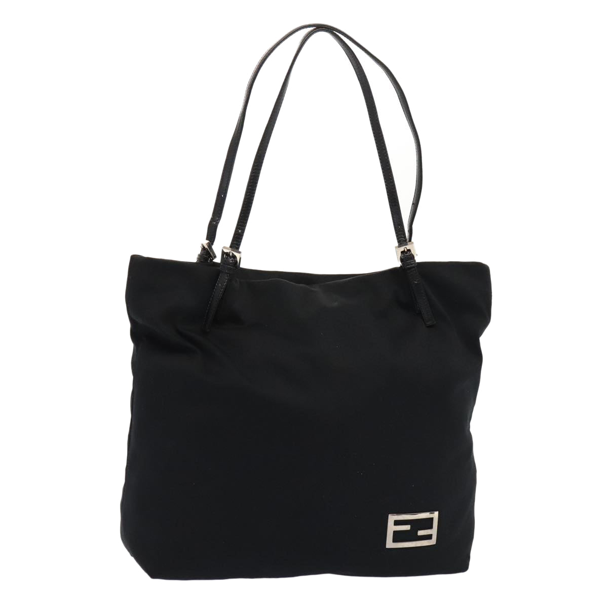 Luxury Fendi Tote Bag Nylon Black Silverep5506