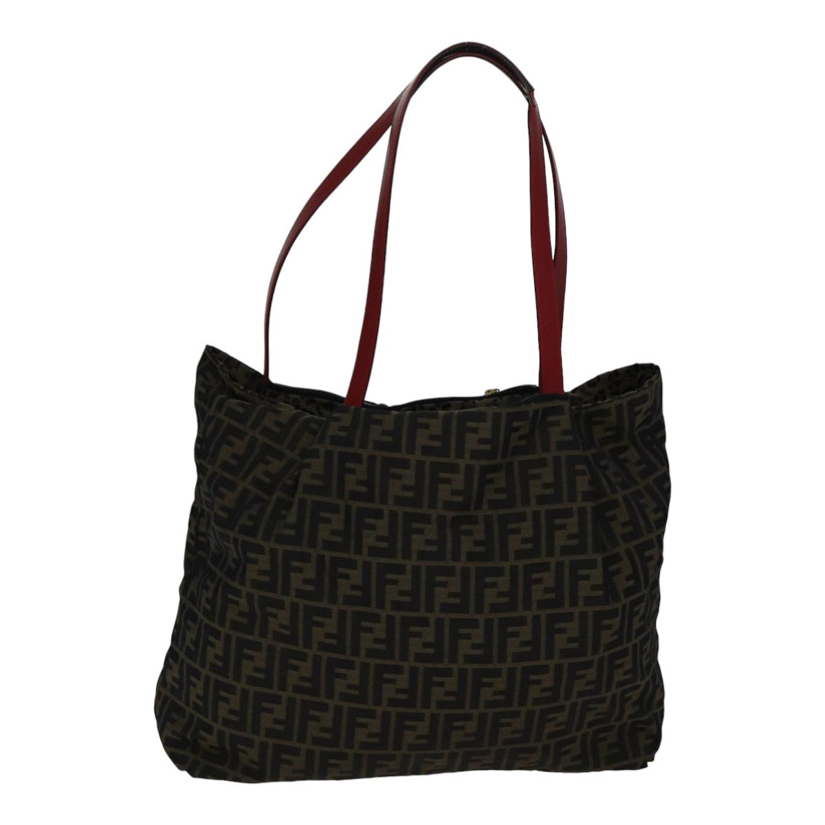Luxury Fendi Zucca Canvas Tote Bag Brown Black goldep5516