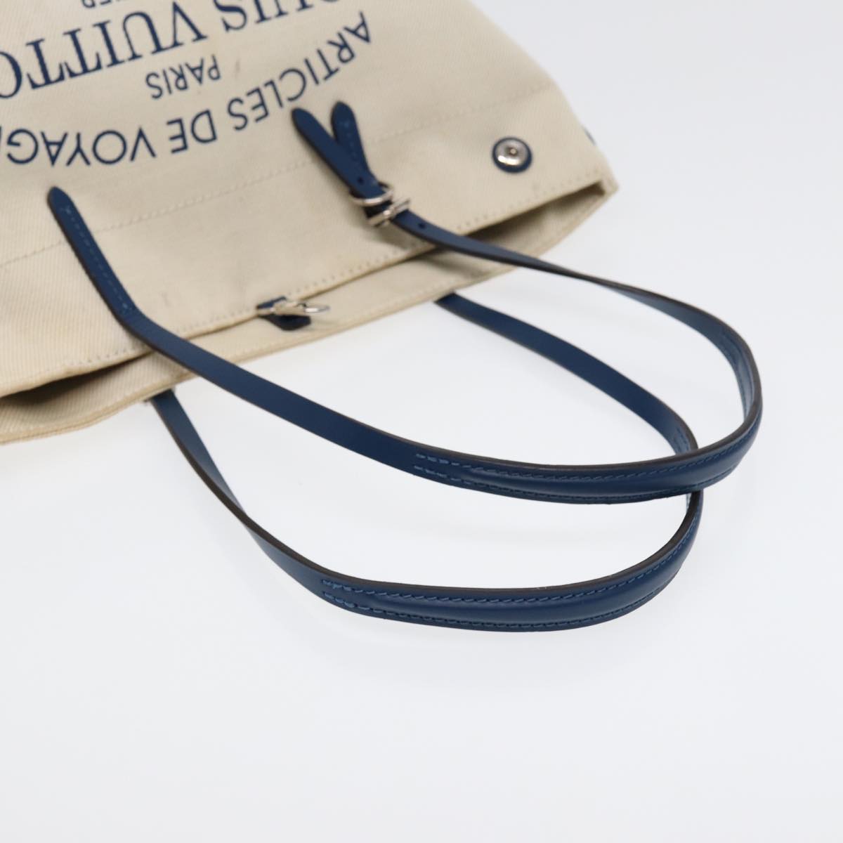 LOUIS VUITTON Cabas PM Tote Bag Canvas White Blue M94504 LV ep5538