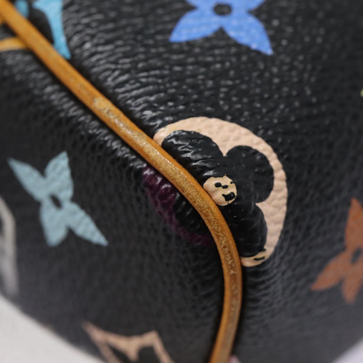 LOUIS VUITTON Monogram Multicolor Mini Speedy Hand Bag Black M92644 ep5552