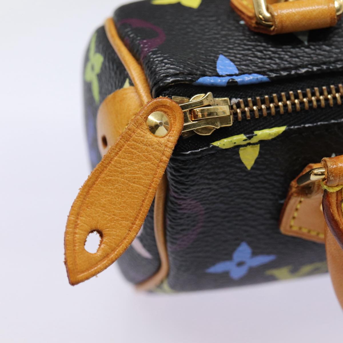 LOUIS VUITTON Monogram Multicolor Mini Speedy Hand Bag Black M92644 ep5552