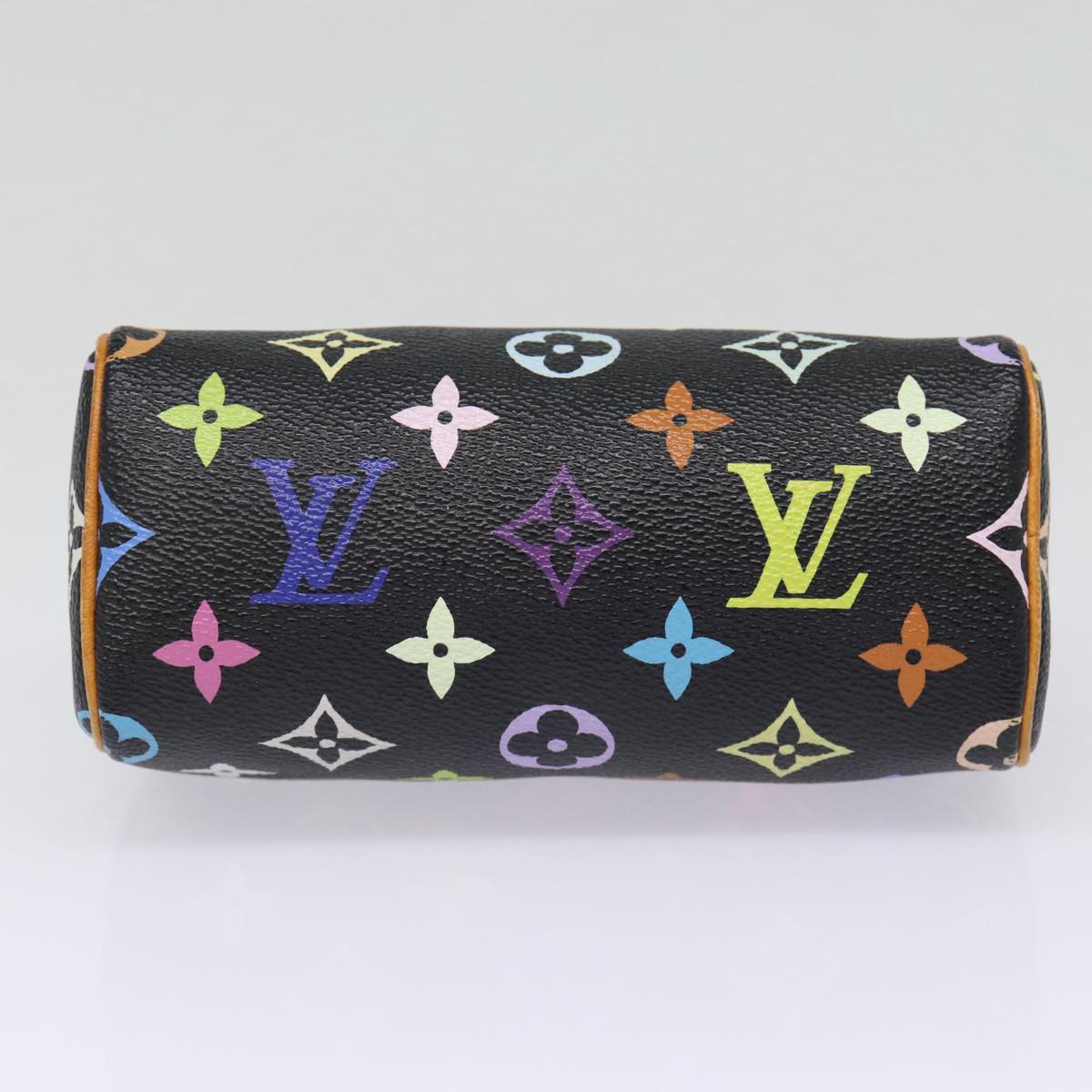LOUIS VUITTON Monogram Multicolor Mini Speedy Hand Bag Black M92644 ep5552