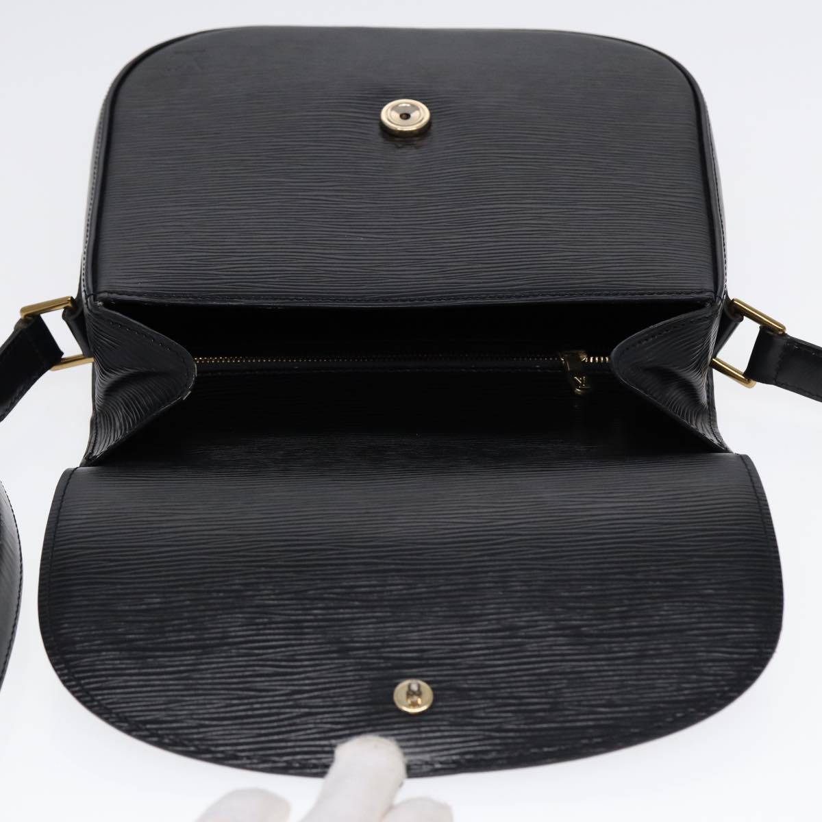 LOUIS VUITTON Epi Saint Cloud GM Shoulder Bag Black Noir M52192 LV ep5575