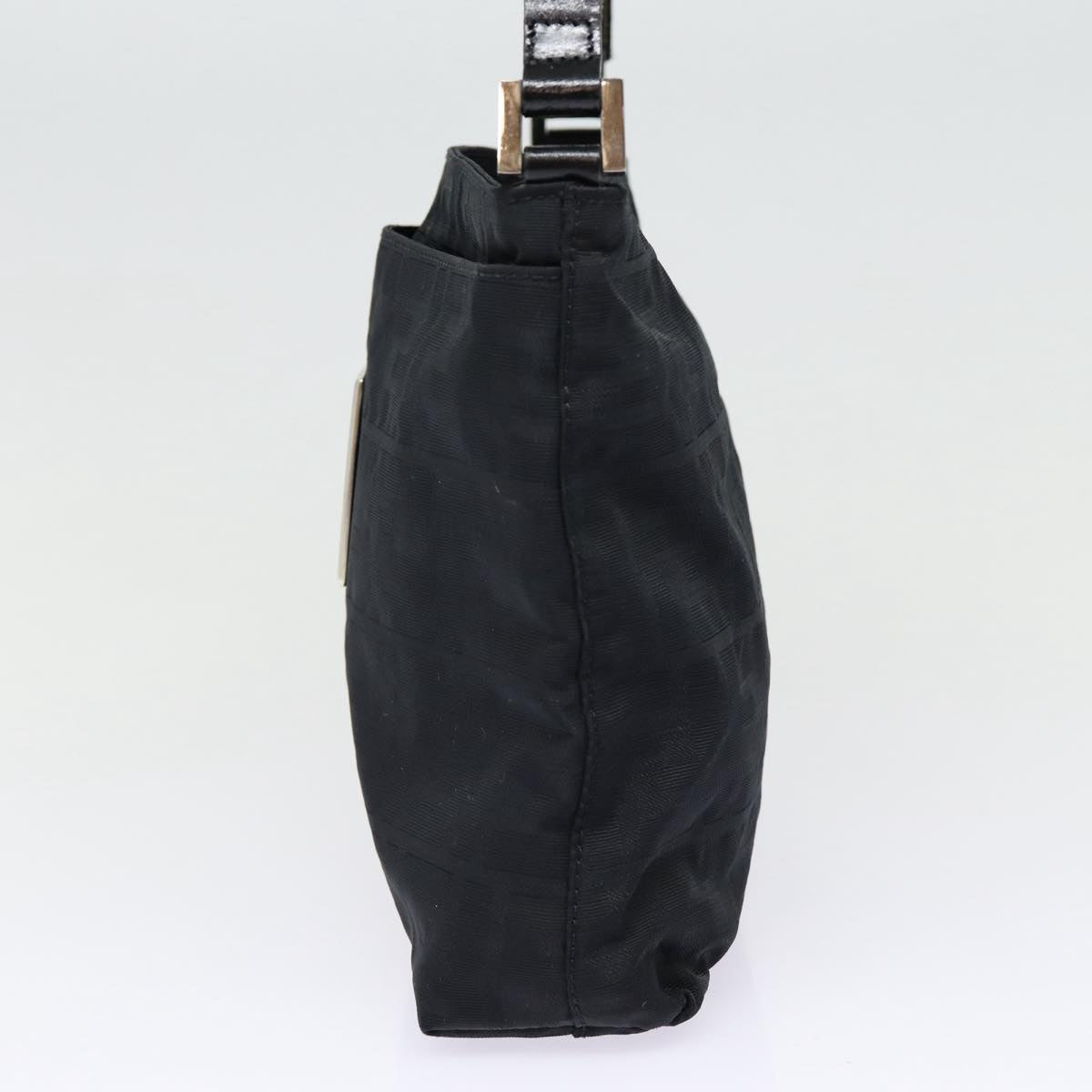 Luxury Fendi Zucca Canvas Shoulder Bag Black Silverep5578