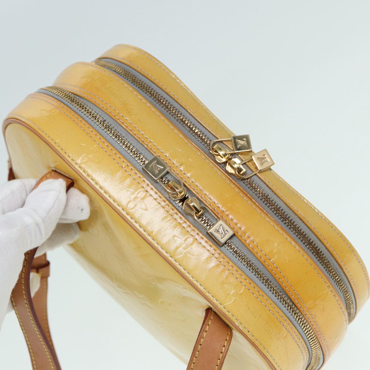 LOUIS VUITTON Monogram Vernis Marley Backpack Gris M91038 LV ep5622