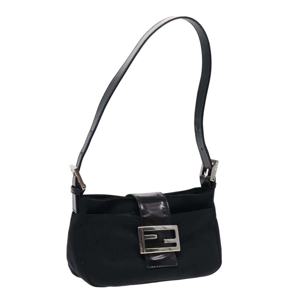 Luxury Fendi Shoulder Bag Nylon Black Silverep5624