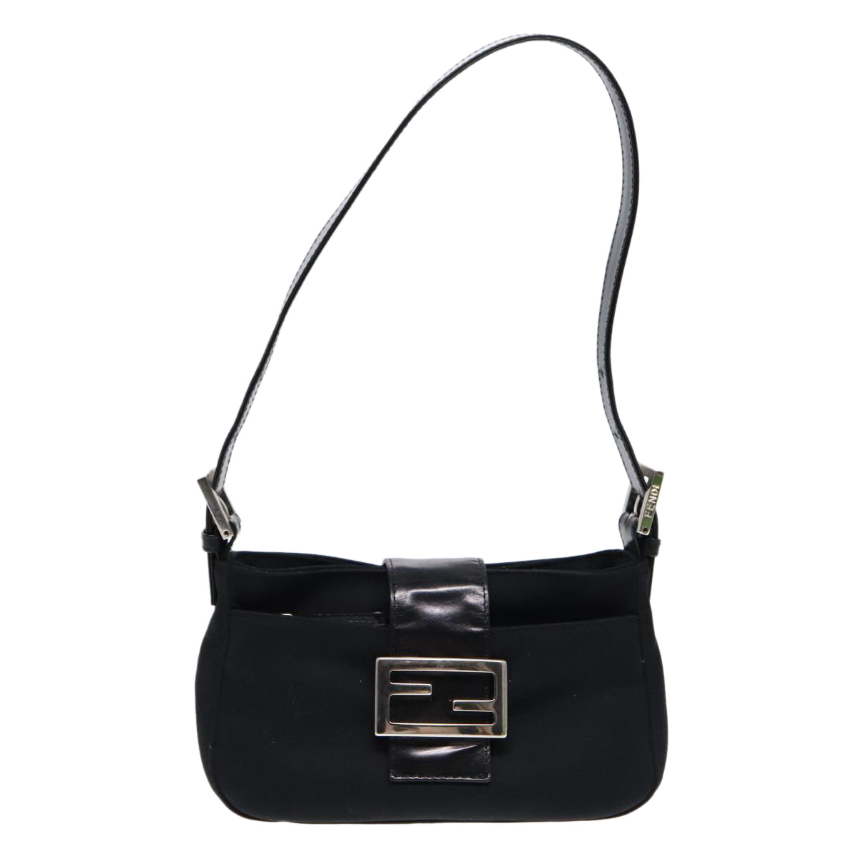 Luxury Fendi Shoulder Bag Nylon Black Silverep5624
