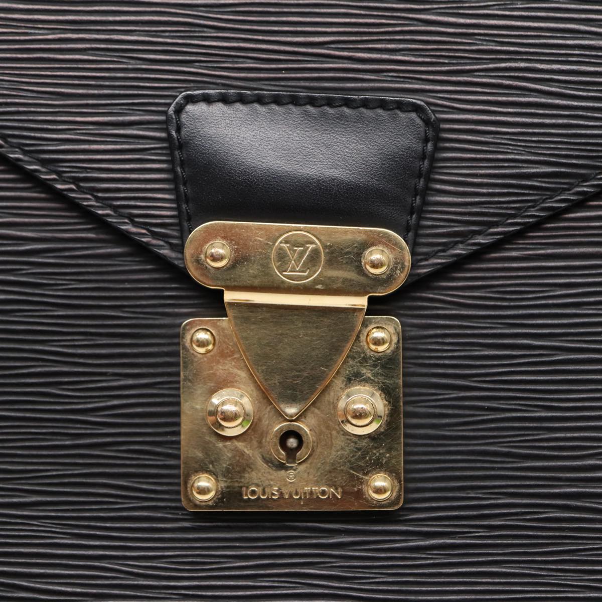 LOUIS VUITTON Epi Serviette Ambassador Business Bag Black M54412 LV ep5632